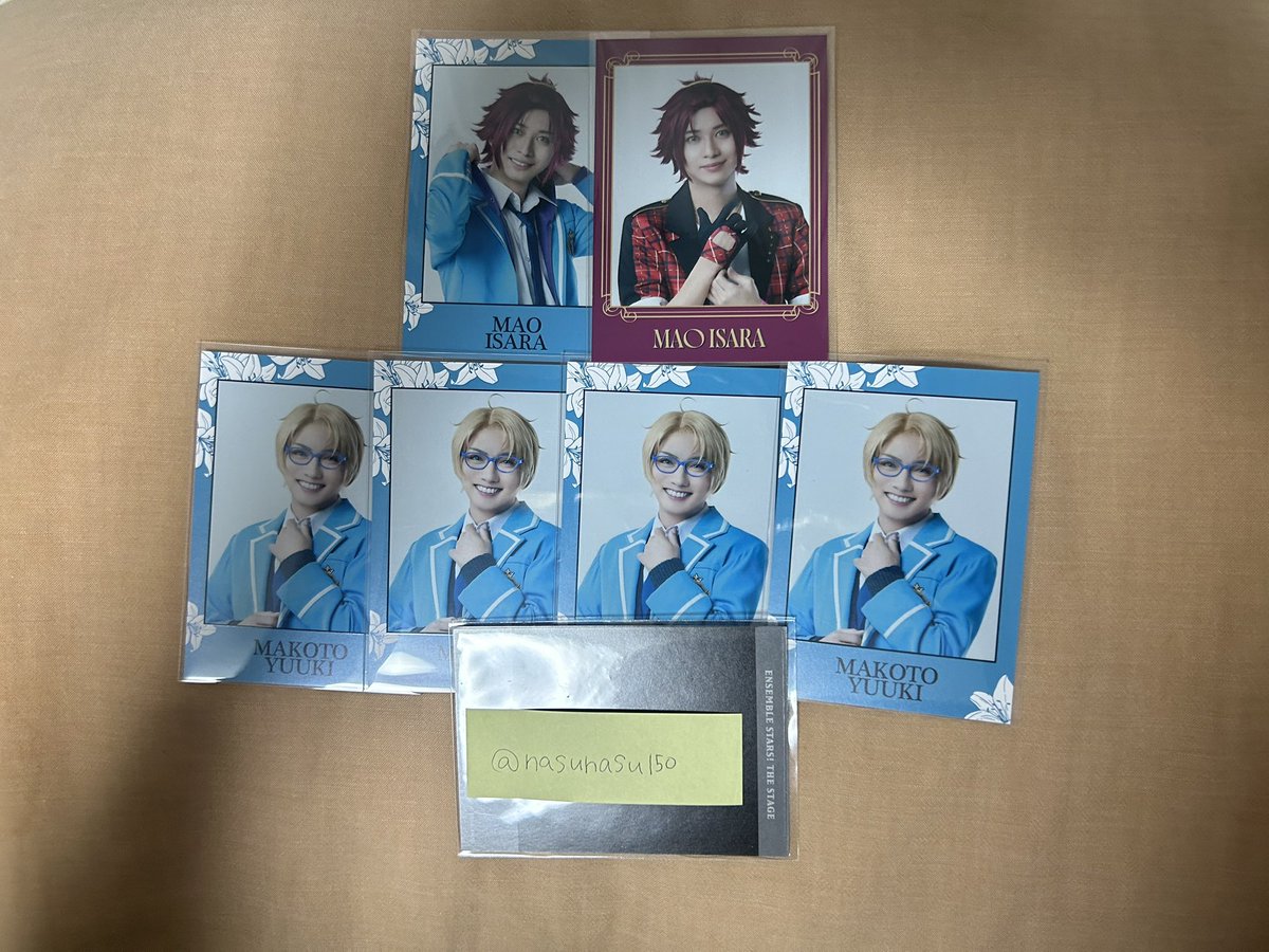 nasunasu150's tweet photo. 【交換/譲渡】
あんさんぶるスターズ! THE STAGE Requiem from Knights
あんステ レクイエム 返礼祭 ランダムブロマイド

譲:真緒、真
求:司、定価(郵送の場合送料)

7月10日、7月11日、7月12日
会場付近にてお手渡し可能です https://t.co/EE72KhDxsx