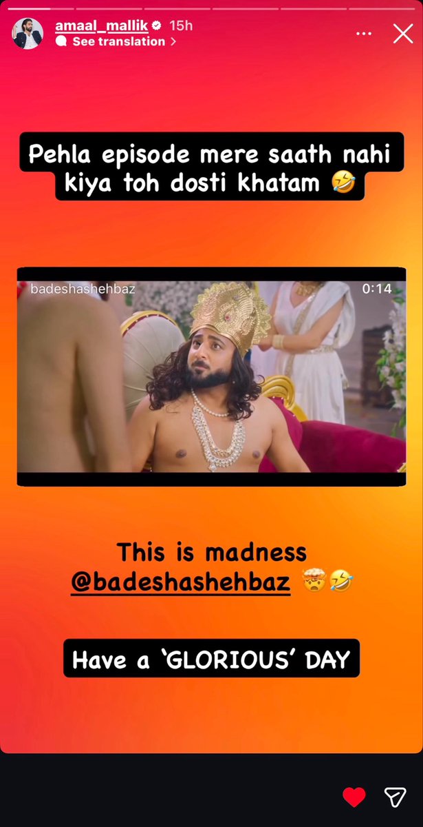 OFCShehbazArmy's tweet photo. 😂 Only real friends can make threats like this!
@AmaalMallik to @ShehbazBadesha:
“Pehla episode mere saath nahi kiya toh dosti khatam!” 🤣💥
HAVE A GLORIOUS DAY 😎🔥
#ShehbazBadesha #AmaalMallik #ShehbazKeBazigars https://t.co/Ikm5t9qNIy