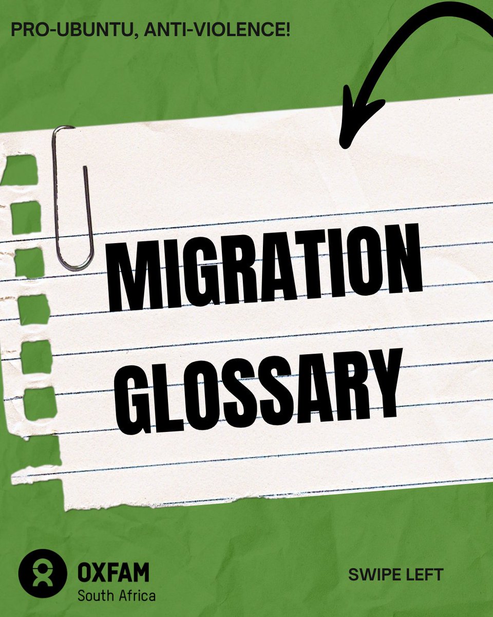 OxfamSA's tweet photo. We are debunking terminology and provide a guide/glossary to humanize the language of migration - this is valuable because the language we choose matters deeply.

https://t.co/eoDz5x9GVO

SAVE, LIKE AND SHARE THIS GLOSSARY
TO SPREAD AWARENESS! ✊🏾💚

#TheFutureIsEqual #Oxfam https://t.co/whSYoi90yF