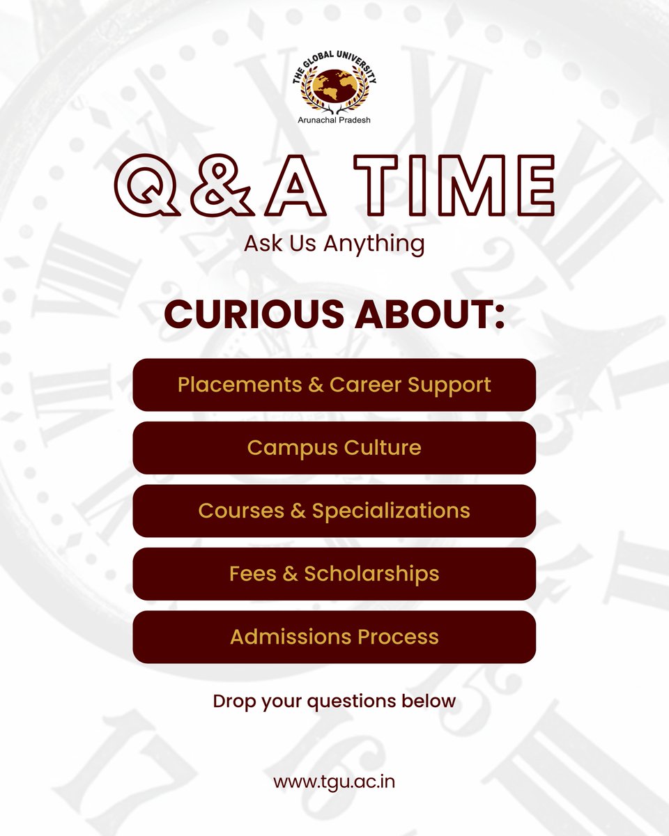theglobaluni's tweet photo. Got questions? We've got answers 💬

Whether you're curious about admissions, courses, scholarships, campus life, or career opportunities, we're here to help

🌐 Visit: https://t.co/hlnqDntEBf

#theglobaluniversity #asktgu #admissions2026 #highereducation #studentlife #applynow https://t.co/ewmu4t8HZV