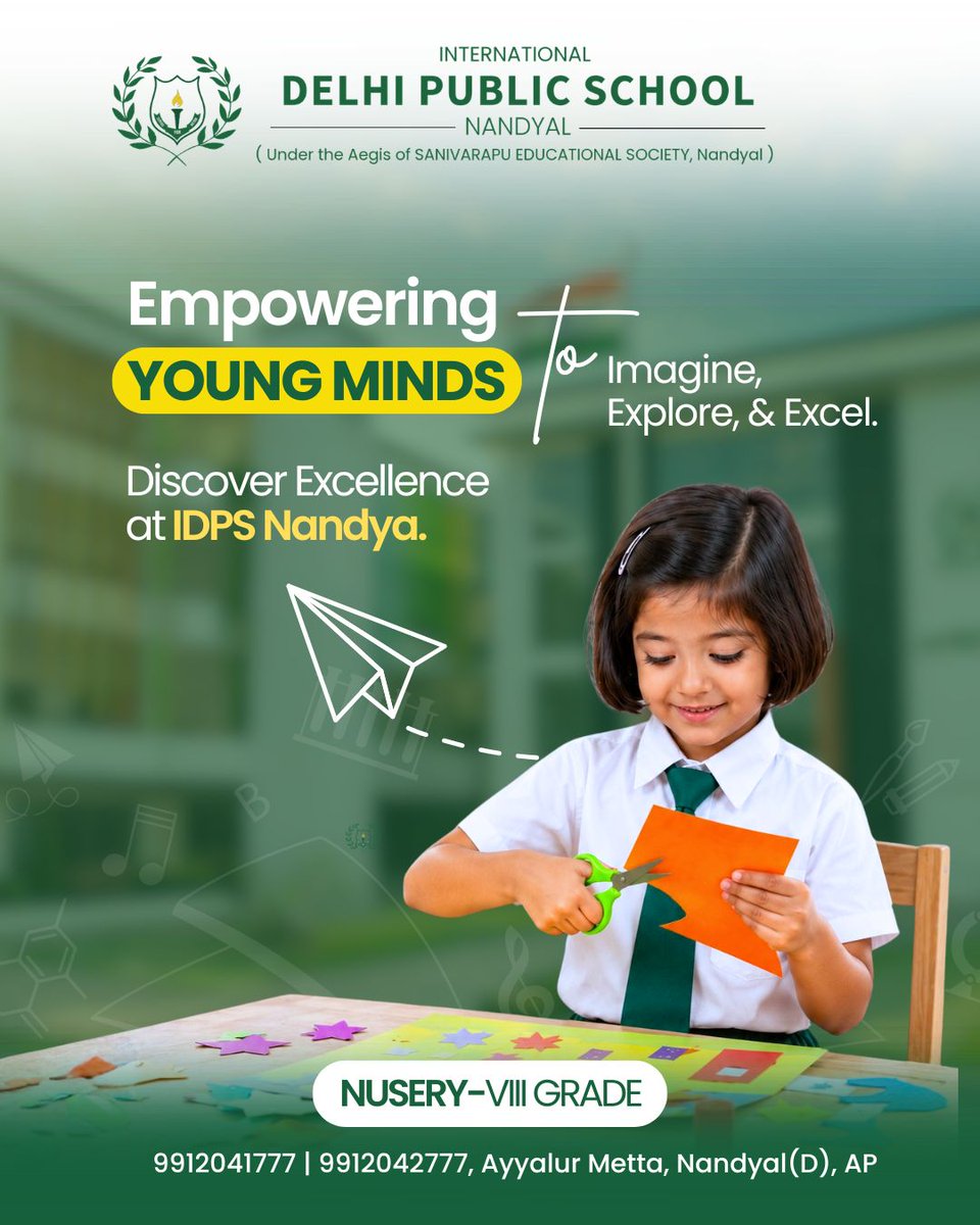 IdpsNandyal's tweet photo. At International Delhi Public School (IDPS), Nandyal, every activity inspires creativity, builds confidence, and develops essential life skills in our young learners.

#IDPSNandyal #BestSchoolInNandyal #AdmissionsOpen #CreativeLearning #FutureReadyLearners https://t.co/pxCkoi3N21
