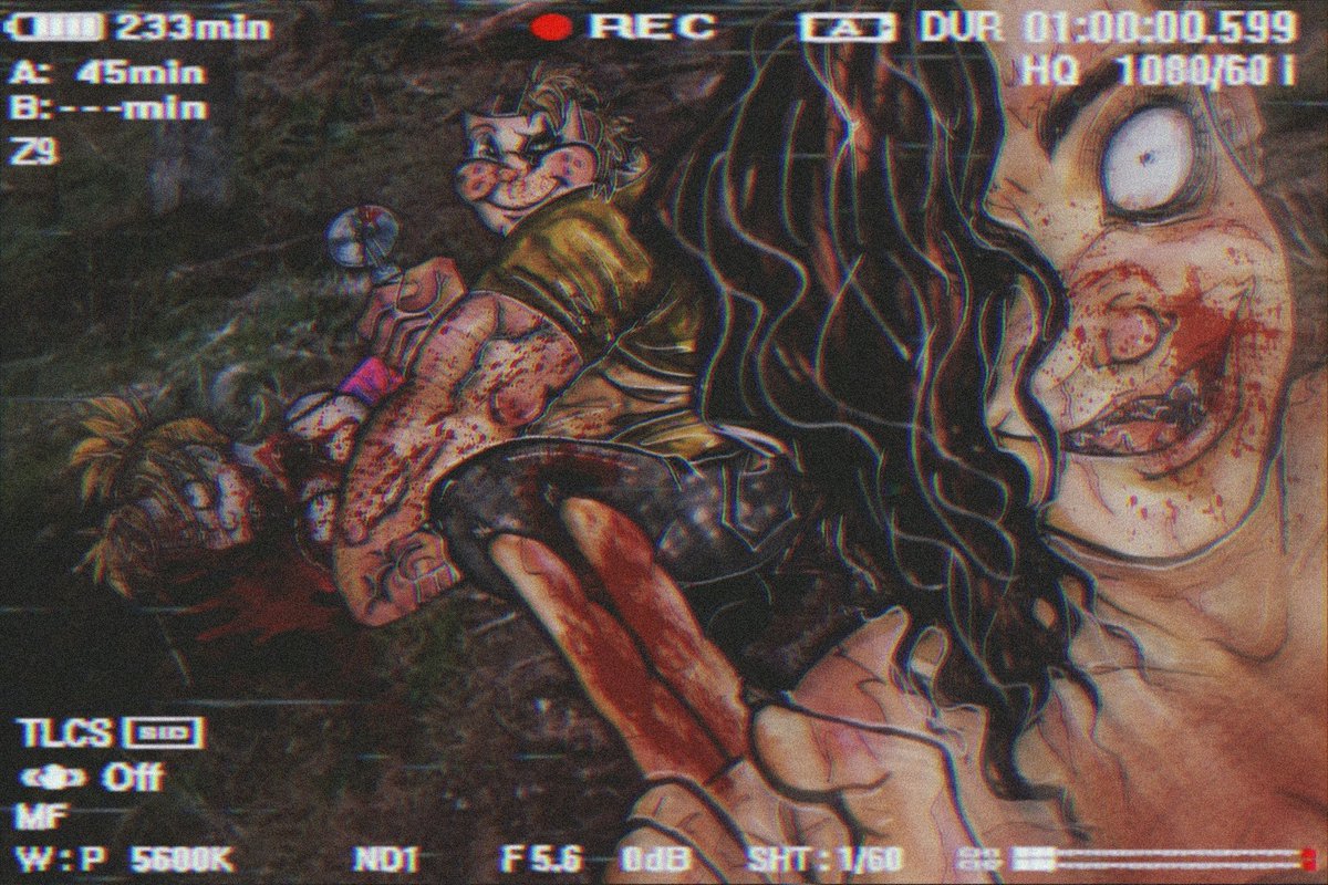 MarsintheCorner's tweet photo. Alice and Beau decided to go on a hike, and it looks like they made a new friend!๐
#myart #horror #oc #slashers #slasheroc #originalcharacter https://t.co/DbHQZI2ksG