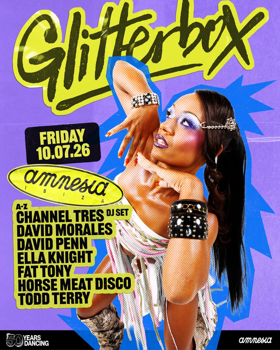 Glitterbox's tweet photo. We’re feeling big love for next week’s Glitterbox Amnesia lineup 💗

A perfect meet between new school &amp; old school, we know the dancefloor will be dancing all night to. 

Tickets available via 🔗 https://t.co/kUH8MpFPwR https://t.co/rCN7vEemvK