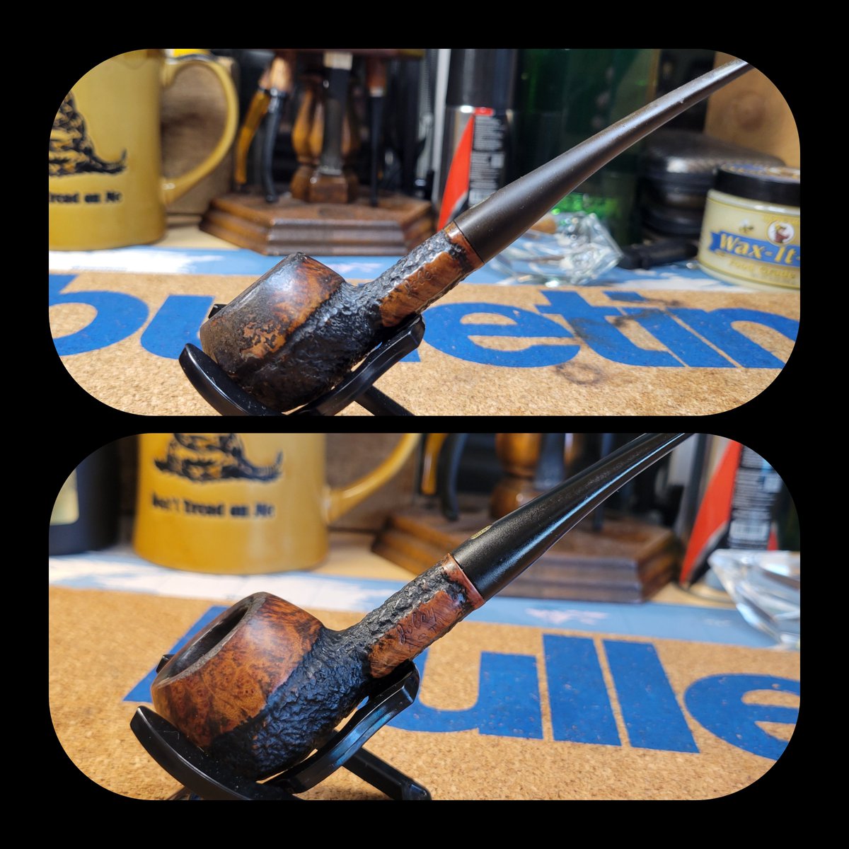 SGPipeCompany's tweet photo. Father's Day gift from my wife.
This old Jobey Asti arrived dirty, tired, and with a loose stem. After some SG-I grit, patience, and letting the briar speak, she's ready for a new chapter. This one's staying in the collection.
#EstatePipes #PipeRestoration #Jobey #SGI https://t.co/7OGg7XzWsZ