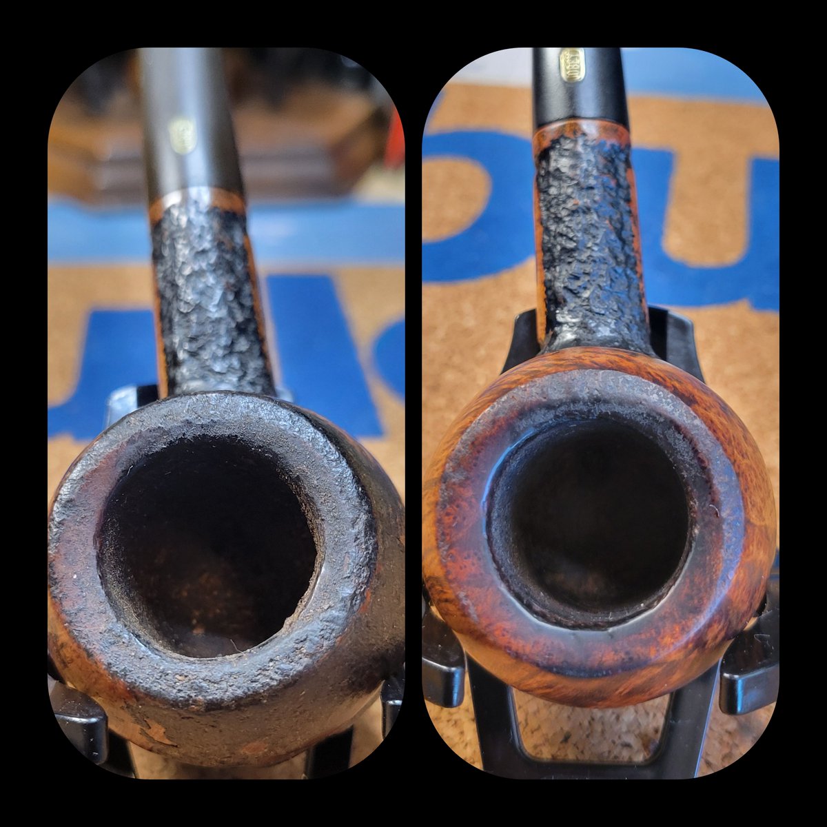 SGPipeCompany's tweet photo. Father's Day gift from my wife.
This old Jobey Asti arrived dirty, tired, and with a loose stem. After some SG-I grit, patience, and letting the briar speak, she's ready for a new chapter. This one's staying in the collection.
#EstatePipes #PipeRestoration #Jobey #SGI https://t.co/7OGg7XzWsZ