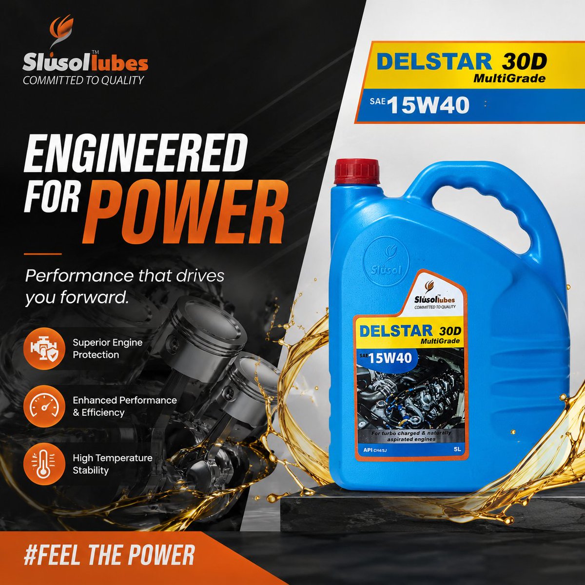 slusollubes's tweet photo. Engineered for Power. Built for Every Journey.
Keep your diesel engine performing at its best with DELSTAR 30D SAE 15W40. Designed for reliable protection, smoother performance, and dependable operation in both turbocharged and naturally aspirated diesel engines. https://t.co/eP2EQLapMB