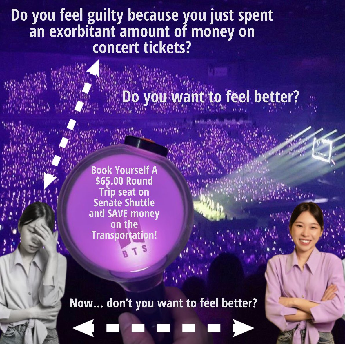 SenateTransport's tweet photo. @btsmiraclearmy #BTSfans ONLY! 💜
Book your $65.00 Round-Trip seat from #TimesSquare ⬇️ to #MetLifeStadium
💜
https://t.co/KDOPCS7ey1
Book your $65.00 Round-Trip seat from the #InnerHarbor to M&T Bank Stadium⬇️
💜
https://t.co/7ZRfeVtwsN
#BTSnyc #BTSbaltimore #BTSconcert #JungKook #Jimin https://t.co/BFlaE6gdbM