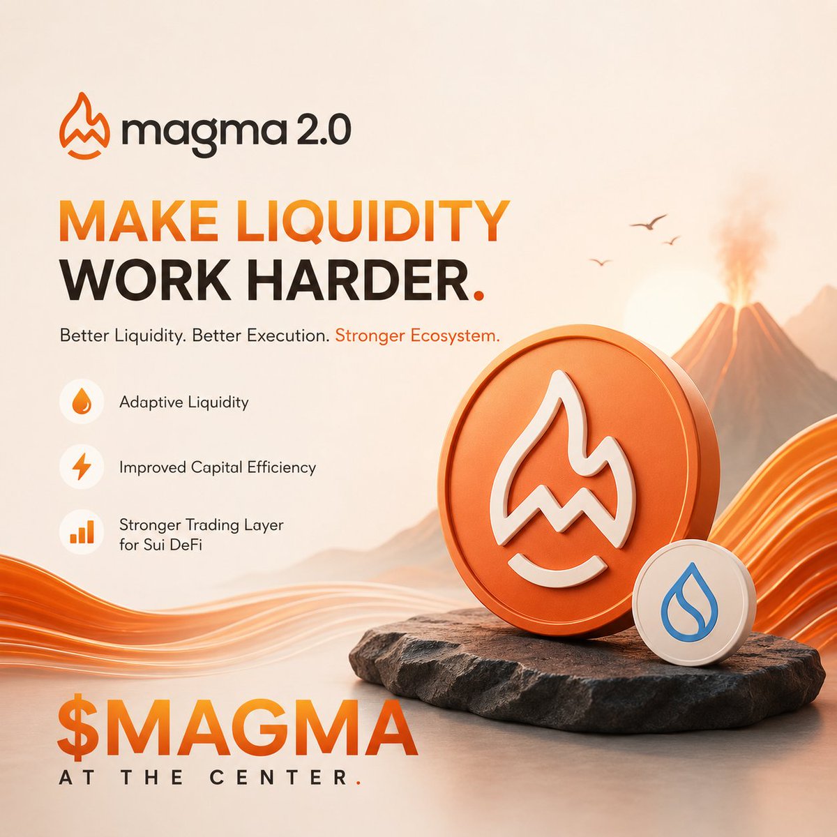 Magma_Finance's tweet photo. Magma 2.0 is designed for one simple goal:

Make liquidity work harder. ⚡🌊

Through adaptive liquidity and improved capital efficiency, Magma is building a better trading layer for Sui DeFi.

Better liquidity → better execution
Better execution → more activity
More activity → stronger ecosystem attention 👀
$MAGMA sits inside that loop. 🌋
https://t.co/jeqq4ik4Rd

#MAGMA #MagmaFinance #Magma2 #CapitalEfficiency #SuiDeFi #Liquidity