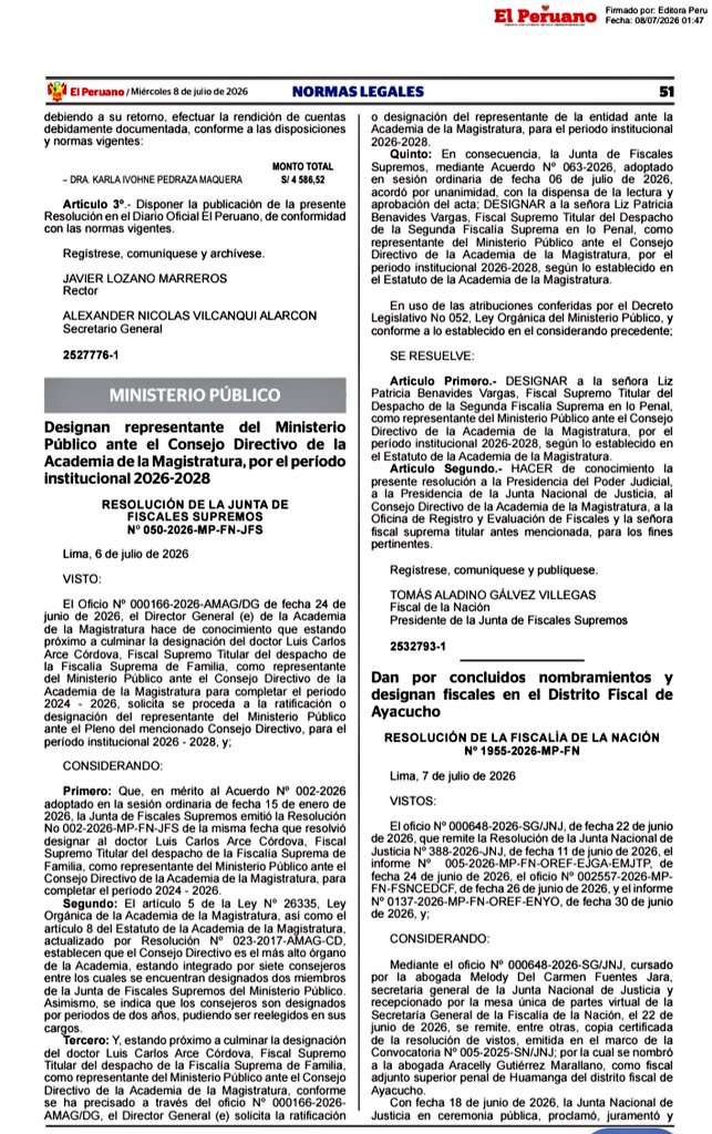 jfowks's tweet photo. 🚨📢Tomás Gálvez archivó investigación penal por organización criminal a P. Benavides, quien también intercambió ilegalmente favores con Balcázar, e impidió que avancen investigaciones de masacres 2022-23. Ahora la nombra coordinadora de fiscalías de flagrancia y algo más https://t.co/rIsmmrtfJ8
