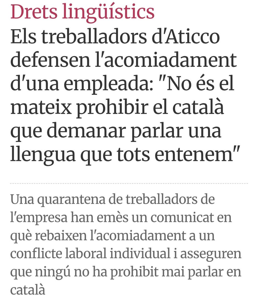 santiagoespot's tweet photo. Els treballadors de l'empresa Aticco no defensen res més que la seva particular menjadora que també pagem nosaltres a través de les concessions que els ha fet @govern 

El pitjor de tot és que fou el govern de Pere Aragonès qui regalava els diners a botiflers que acomiaden als seus assalariats per mantenir la llengua catalana.