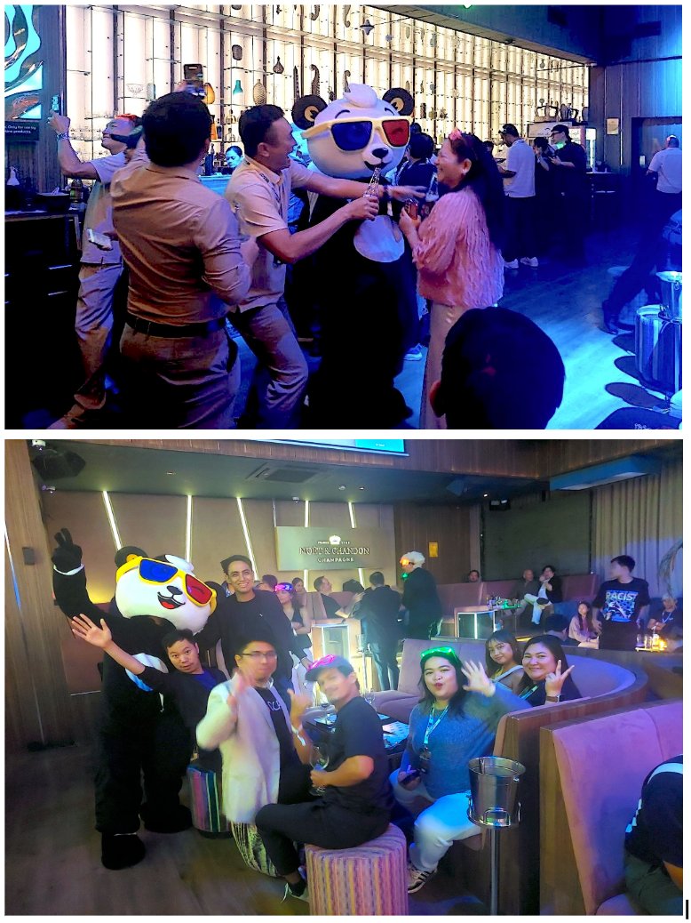 BambitzRecords's tweet photo. Thanks to #BlockchainImpact2026 in Manila for the opportunity to be the Official After-Party Sponsor, as announced by their massive 32-foot AI event host! It was quite the spectacle😃

Andy was the absolute LIFE of the party at Club Revel in BGC Manila! 

From mingling with the crew, guests and DJ to absolutely owning the dance floor to the non-stop selfie requests… even getting offered drinks left and right (panda really got the VIP treatment😂) — watch him in action ;)

It was nonstop smiles, laughs, hugs and that signature panda vibe lighting up the entire room ✨

The event gave us the perfect space to connect with our new BAMFAM and explore exciting collaborations with serious builders in the ecosystem — all while the BAM music kept the party going strong all night long! 

The #BlockchainImpact2026 momentum didn’t stop at the summit — it carried straight into the afterparty and it’s still going strong with streams climbing as more and more start to understand what BAMBITZ is all about! 

This is what real community looks like when music, people and good times collide. 

Not part of the BAMFAM yet?  Easy, first step is just a LISTEN:
https://t.co/vgFhWPlnxO #Listen2Burn $BAM #Bambitz #BlockchainImpact2026