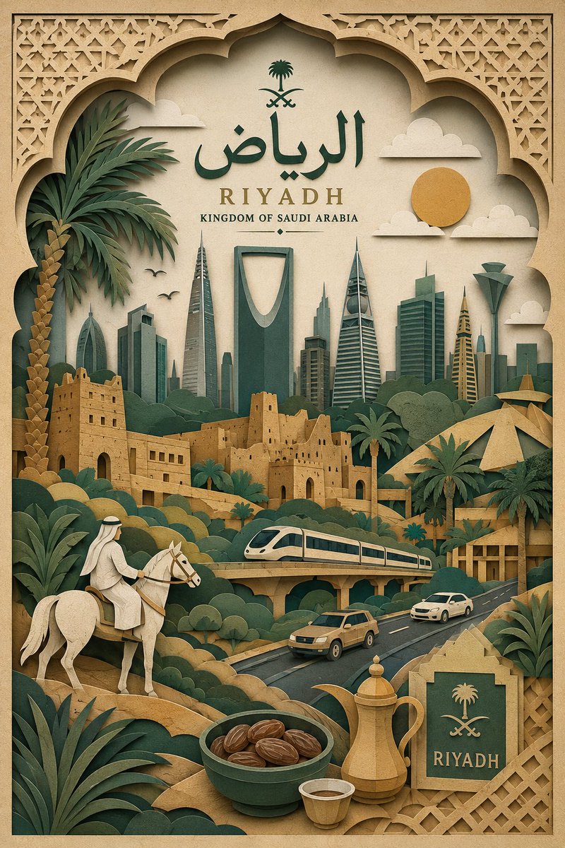 Faisl_Alfaisal's tweet photo. كيف لو صارت مدينتك كلوحة فنية جميلة ولكن من قصاصات الورق.. كيف راح تكون؟

أكيد بتكون رائعه ومبهرة.. ناخذ مدينة الرياض على سبيل المثال.. 🥰   .  . 
كل واحد يجربها ونشوف ابداعاتكم..

- - - - - - - - - - - - -  
اذا انت جديد على حسابي🌹تابعني.. واضغط على التنبيه🔔عشان تشوف كل جديد أول بأول..