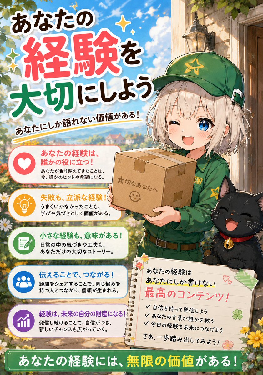 toraneko0812's tweet photo. noteって、あなたの経験が売れるって知ってた？

#副業
#経験
#note収益化 https://t.co/Mk1NGONwbu