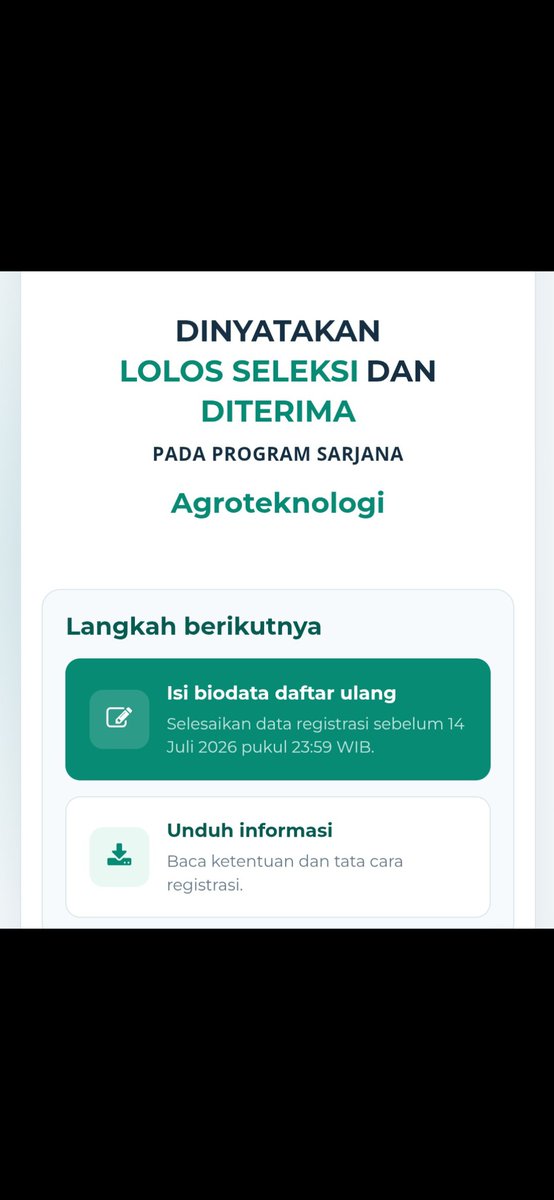 zii²⁶ ALHAMDULILLAH KETERIMA UNS tweet media