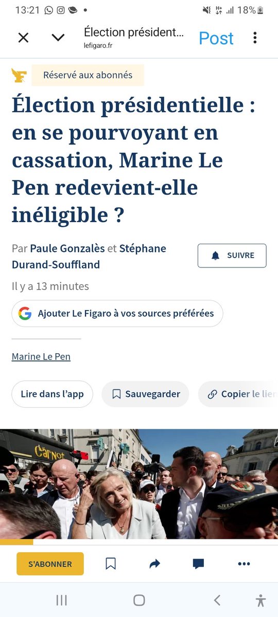 Animoved's tweet photo. @MLP_officiel @J_Bardella Pourvoi suspensif ➡️ marine LePen est ineligible....

Sauf à  vouloir tout avouer sur le RN PS, la Cour de Versailles,le QI de hollande and co😎
#trump  #nato #diversion @Le_Figaro

 #QPC

https://t.co/WuuLGEgh8I https://t.co/Ht9AdMfbDR