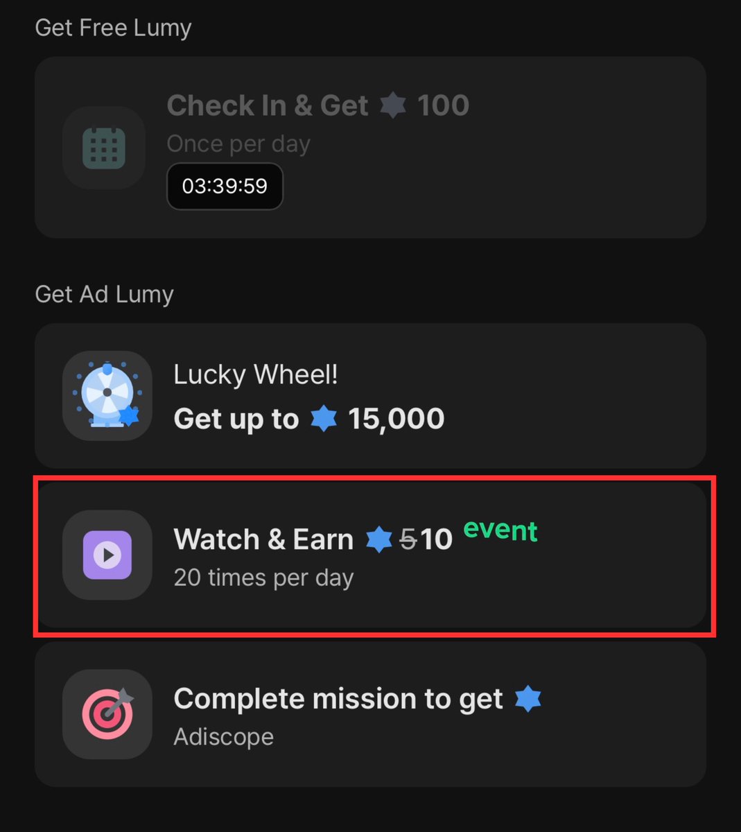 EN_CODEGLOBAL's tweet photo. [MUNIVERSE] — AD LUMY EVENT

ENGENEs! Ongoing Ad Lumy event in the Muniverse app.

🎁 1 video ad = 10 Ad Lumys (event)
🗓️ July 13, 11 AM KST 
🎯 10,000 Lumys for comeback

REMINDER: 
As Lumys expire 60 days after they are collected, we encourage everyone to take this opportunity to save more Lumys in preparation for ENHYPEN’s August comeback.

 #ENHYPEN #엔하이픈  #エンハイプン #EN_COMEBACK #THE_SIN_BLISS @ENHYPEN @ENHYPEN_members