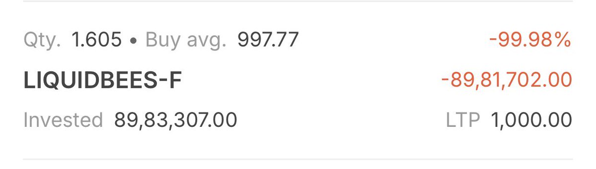 RK_Capital's tweet photo. ❌🔴 Heavy losses in #LiquidFunds, people said #liquidfunds are safe to park money, but lost 99.9% in them! 

#Glitch https://t.co/kh6LtX4ON4