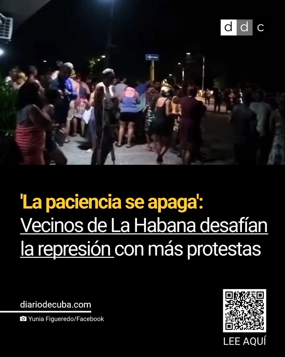 diariodecuba's tweet photo. Las #protestas contra los #apagones volvieron a extenderse por varios barrios de #LaHabana, con manifestaciones registradas al menos en #Jaimanitas, #LaHata y #Alamar.
LEE MÁS en #DiarioDeCuba:
https://t.co/kIbzlEzUDJ https://t.co/gVPVtrtAEL