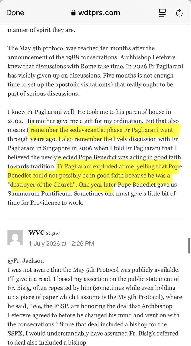 quidesttruth's tweet photo. @TaylorRMarshall @TaylorRMarshall Is Fr Davide Pagliarani, Superior General of the Priestly Fraternity of Saint Pius X (SSPX) a Sedevacantist?

https://t.co/dgmy5qa2CZ

 ⬆️ Is a statement from a former SSPX priest (I am unsure if he is with the FSSP now); I believe this is a Fr. Aaron Jackson https://t.co/VUirxfZLFP