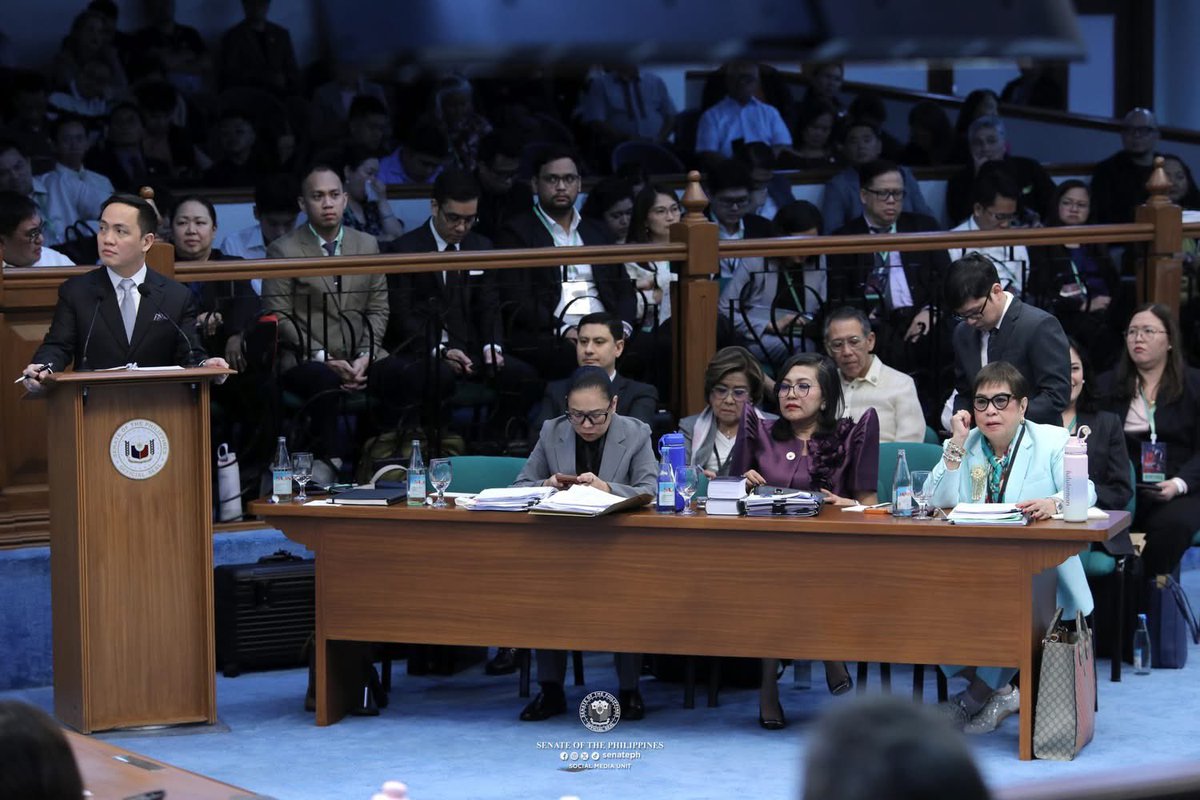 senatePH's tweet photo. National Bureau of Investigation (NBI) Senior Agent John Mark Calilung, who reviewed the video cited by the prosecution in support of its allegations, returned to the witness stand to respond to questions from the defense lawyers.

The trial was adjourned until 2:00 p.m. on Monday, July 13, 2026, when the House prosecution panel is expected to present its second witness, Atty. Jeremy Lontoc, chief of the NBI Cybercrime Division. (2/2) #SenatePH