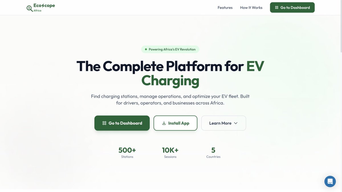getopenseed's tweet photo. People say you can't have EVs in Africa because there are no charging stations.

A startup called EcoScope is fixing that, they help you find the nearest charging statiion around you

So if you have an EV or plan to buy an EV.

You can check them out

https://t.co/jGiLpHvG8I https://t.co/d03x7RU9oF
