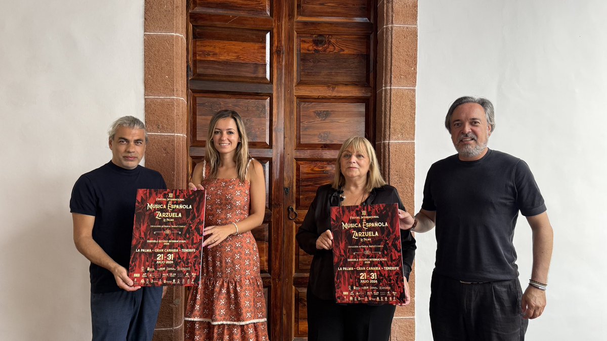 CabLaPalma's tweet photo. 🎼 La Palma se convierte en el gran escenario de la lírica con la XII Festival Internacional de Música Española y Zarzuela 🎼

🗓️ Del 23 al 31 de julio.

📍 Ocho municipios de la isla.

👀 En los próximos días compartiremos el programa al completo. 

¡No te lo pierdas! https://t.co/pvdoDQjEVq
