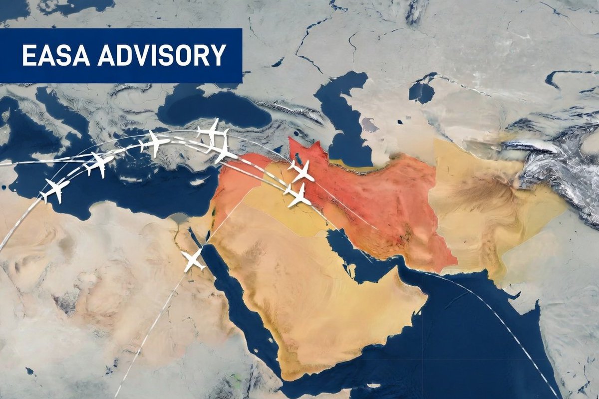 conect_insights's tweet photo. JUST IN: ✈️🇪🇺 EASA tells airlines to avoid 🇮🇷 Iran, 🇮🇶 Iraq &amp; 🇱🇧 Lebanon airspace until Aug. 31 

It also advises airlines to exercise caution when flying through the airspace of:
🇧🇭 Bahrain
🇰🇼 Kuwait
🇮🇱 Israel
🇯🇴 Jordan
🇶🇦 Qatar
🇴🇲 Oman
🇦🇪 UAE
🇸🇦 Saudi Arabia https://t.co/ltRG1lmPgb