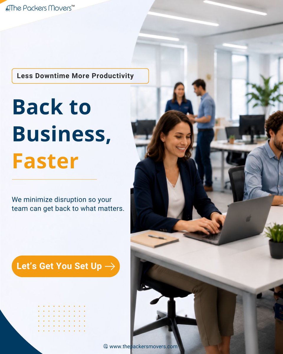 thepackermover's tweet photo. The Packers Movers makes office moves smoother, safer, and more organized so your team can get back to work faster.
.
.
#ThePackersMovers #OfficeRelocation #OfficeMoving #BusinessRelocation #CommercialMoving #PackersAndMovers https://t.co/ezJGhXzoMo