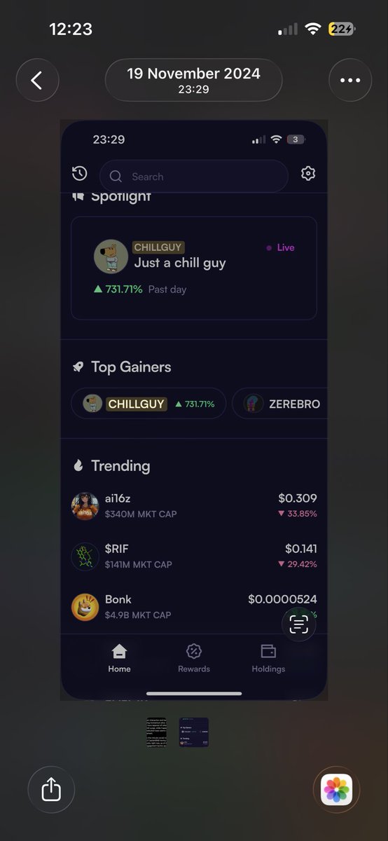 runitbackx9's tweet photo. $CHILLGUY was the first coin I ever made a profit on as a normie, and I know a ton of other normies made crazy money on it too.

It’s on so many people’s watchlists, has 100K+ holders at just a $10M market cap, and it’s already listed on basically every major exchange. Honestly, it feels way too undervalued

If all the normies holding $CHILLGUY wake up to a 2-3x, a lot of them are going to buy even more. The exchanges know this too Its doing millions of volume on binance

inevitable repricing timeless meme