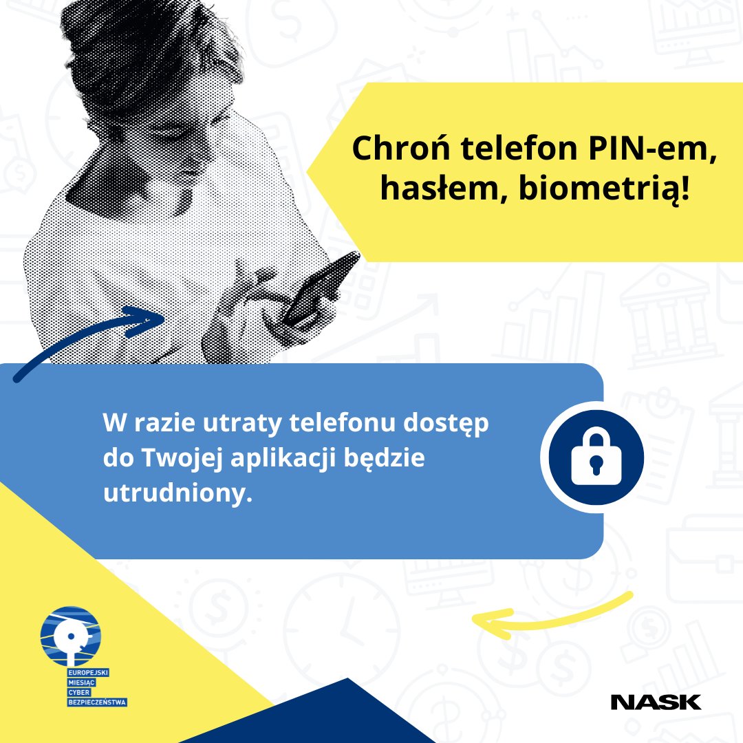 EcsmPolska's tweet photo. 📱#TydzieńZAplikajcjąBankową
Korzystasz z aplikacji bankowej?
Poznaj 5 prostych zasad, które pomogą Ci chronić Twoje konto i dane!
Więcej👉 https://t.co/pYM7BU4fIz
@NASK_pl @WIB_org @CERT_Polska @CBZCgovPL
#ThinkB4UClick #Cyberbezpieczeństwo #BankowośćMobilna https://t.co/ASKYKNM2Vu
