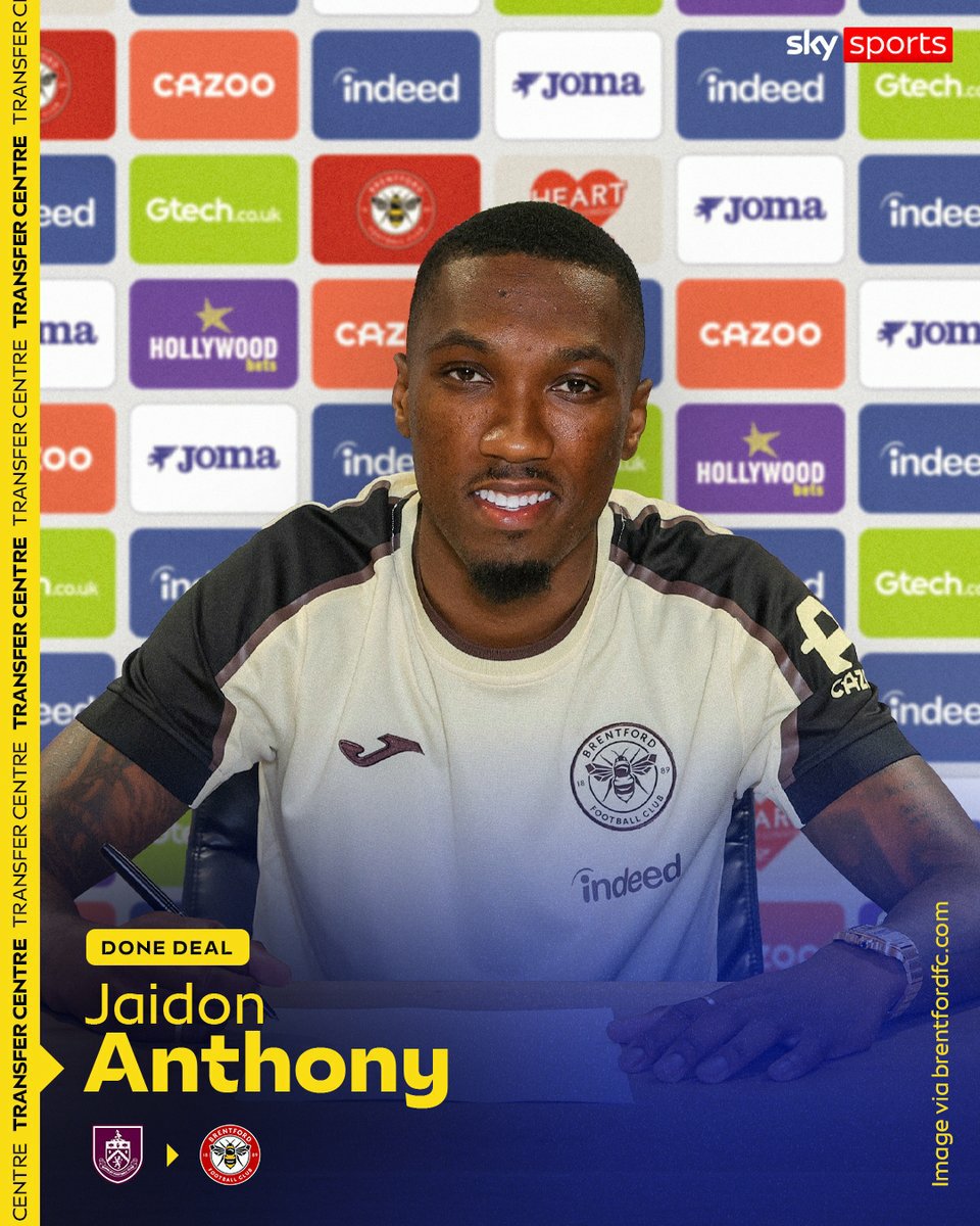 SalvaReimond's tweet photo. Brentford have completed the signing of Jaidon Anthony from Burnley ✍️

The deal is understood to be worth up to £17m including add-ons 💰
@SkySportsPL https://t.co/7LnCuT8JI9