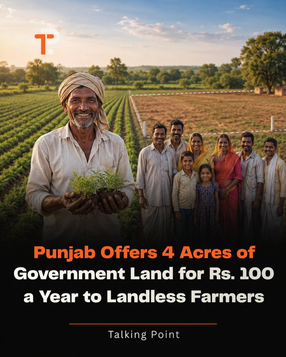 Muh452's tweet photo. The Punjab government has launched the Apna Khet Apna Rozgar program to help low-income families.

Under this scheme:
✅ Landless farmers can lease 4 acres of government land for only Rs. 100 per year.
✅ Around 30,000 deserving families will benefit.
✅ Farmers will also receive financial support to prepare the land and improve crop production.

The goal is to reduce poverty, increase farming, and create better job opportunities in rural areas.

Disclaimer: This post is for informational purposes only and is based on publicly available reports. The image is AI-generated and is for illustration only.

hashtag#Punjab hashtag#Farmers hashtag#Agriculture hashtag#Pakistan hashtag#ApnaKhetApnaRozgar hashtag#Farming hashtag#RuralDevelopment hashtag#FoodSecurity