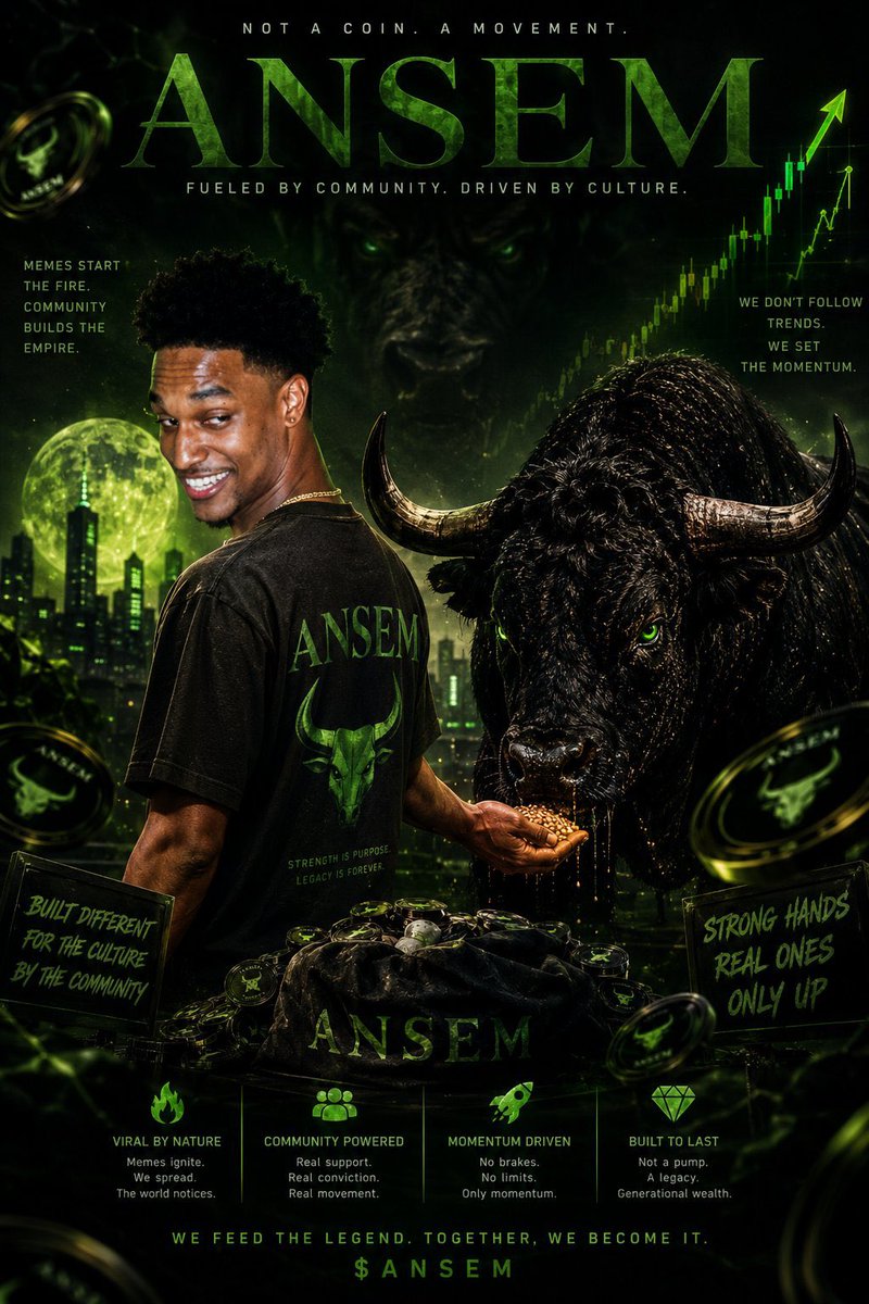PappyJay435's tweet photo. The Black Bull doesn’t beg for attention, it commands it. 🐂

#ANSEM has grown into one of Solana’s strongest community-driven narratives. While many are busy chasing the next trend, the Black Bull keeps moving forward without slowing down.
Just stay with @blknoiz06 and be bless https://t.co/oiBu80PZLf