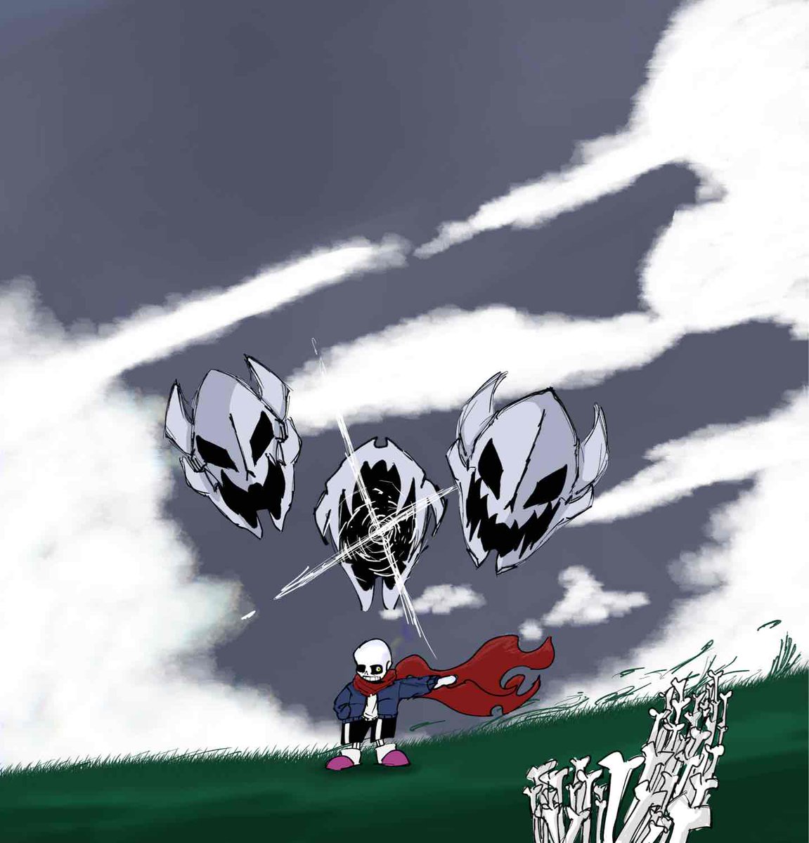 Riku_0290's tweet photo. 頑張って描きました!!　#Undertale　#イラスト https://t.co/URzBCFIWnN