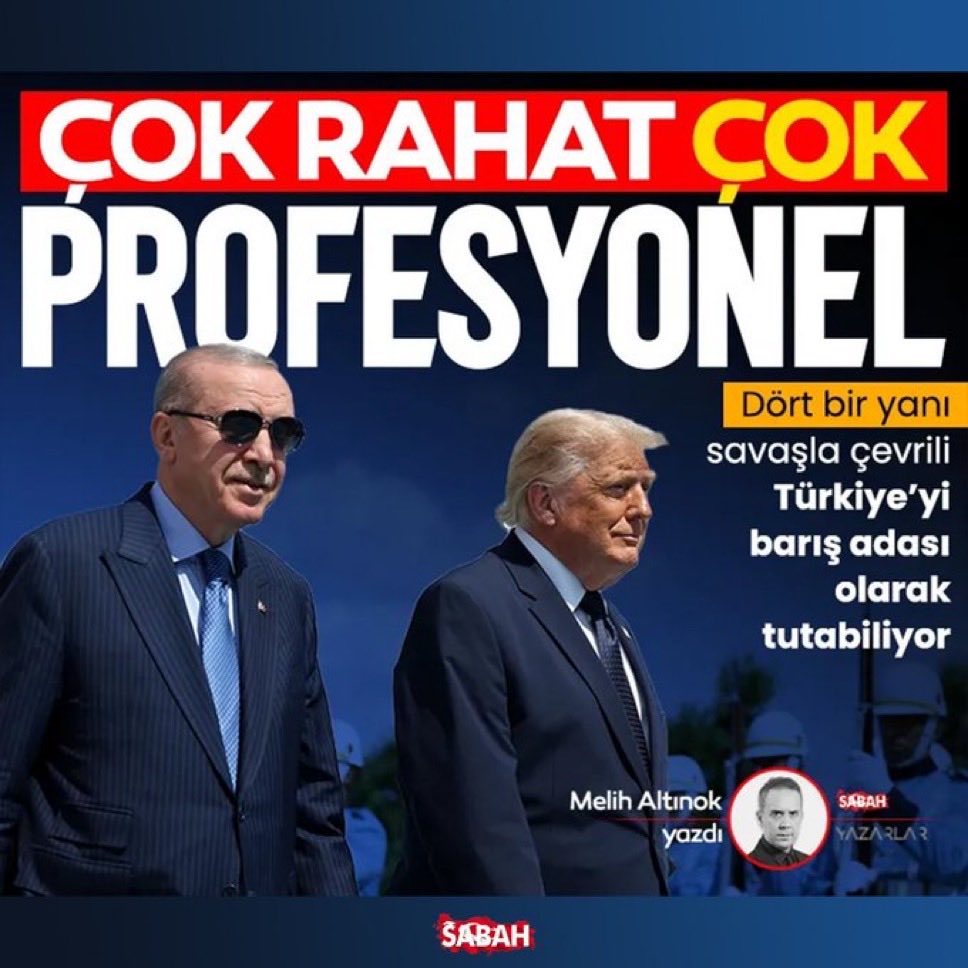 melihaltinok's tweet photo. Beyaz Saray’ın Erdoğan ve Trump’ın buluşmasını “Amerika dünya sahnesine geri döndü” diye duyurması boşuna değil.

Trump Türkiye'de yeni bir sayfa açmaya geldi. 

Nitekim ayağının tozuyla da Türkiye-ABD ilişkilerini uzun zamandır geren düğümü kesip attı. 

Bu netlik, sadece iki ülke ilişkilerinde değil; AB'si, NATO'suyla tüm Batı ittifakı, Rusya, İsrail ve Çin açısından da yeni bir dönemin başlangıcı olacak.

Tablo belirginleşiyor.

Trump, bugüne kadar NATO'da güneydoğu kanadı rolünü üstlenen Türkiye'yi "merkezde" konumlandırıyor. Çünkü, Brüksel'in aksine Rusya'yı birinci tehdit olarak görmüyor. Putin'i şeytanlaştıran İngiltere öncülüğündeki grubun aksine, Rusya'yı, asıl tehdidi Çin'e itmemesi gereken bir aktör olarak tanımlıyor. Grönland konusunda bile Avrupa'dan daha yapıcı bir tutum sergilediğini sık sık söylüyor. Bu atmosferde Ukrayna savaşının bitirilmesi konusunda Ankara'da somut bir adım atılması sürpriz olmaz.

Soykırımcı İsrail dünyadan giderek tecrit olurken, Türkiye'nin hem ABD, hem Avrupa hem de Rusya nezdinde tek makul ve güvenilir aktör hâline gelmesinin en çok Tel Aviv'i rahatsız ettiği de ortada.

Erdoğan'ı sahada "çok rahat ve profesyonel" kılan işte bu. Kutuplaşan dünyada pasifliğe kapılmadan, dört bir yanı savaşla çevrili Türkiye'yi barış adası olarak tutabilmesi.

Dün şahit olduğumuz sahneler de ana muhalefet dâhil pek çok kesim Demokratlara oynarken, Cumhurbaşkanı'nın Trump'ın ikinci başkanlık döneminin dünyayı derinden değiştireceğini çok önceden görüp aldığı pozisyonun ürünü.

https://t.co/PH1sWImfiH