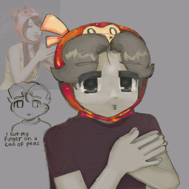 _languir's tweet photo. #purpled #purpledfanart 
—
is the can of peas and finger thing with purpled too niche i lowkey think about it often and start laughing to myself. i also ponder if he still talks with infamous swoosh https://t.co/qOJfsOYAXk