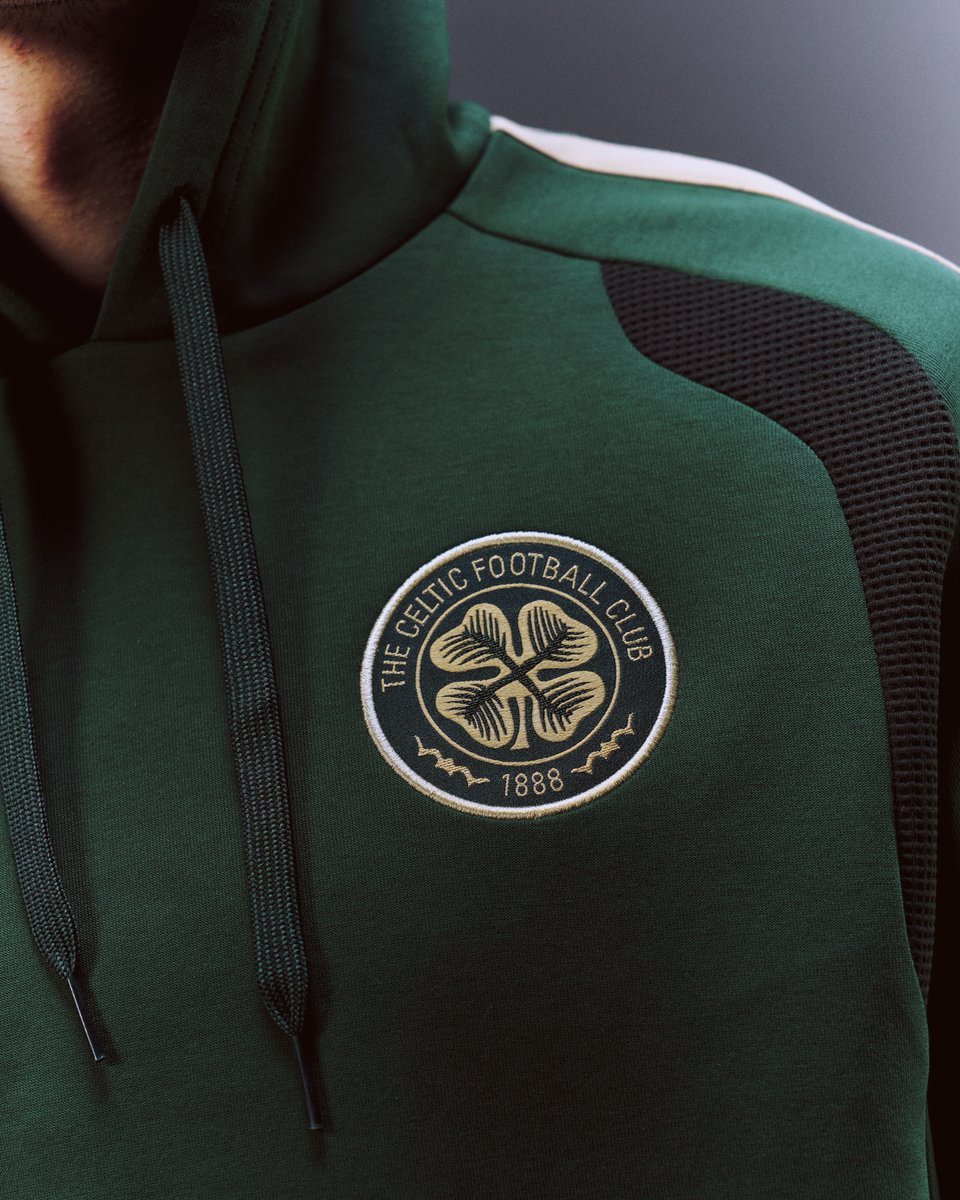 CelticFC's tweet photo. 🪡 The new 26/27 collection is in a stylish deep green with light gold accents, and features a variety of tops, bottoms and outerwear to see you through matchdays, lounging, training and more.

#CelticFC🍀