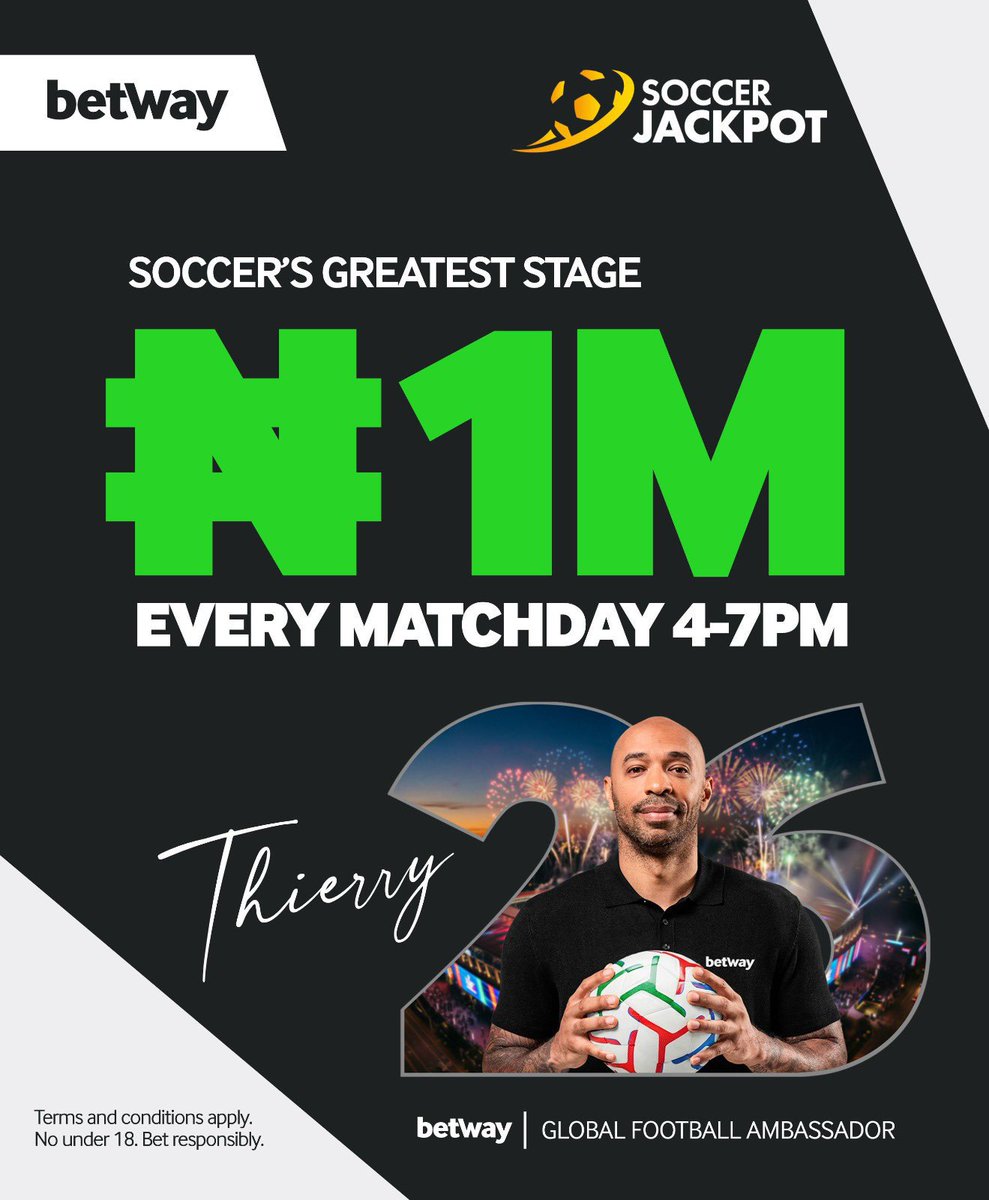 PamilerinMide's tweet photo. Oya my guy, you still dey form for this Betway Soccer jackpot? 😂 World Cup season never finish o, e still dey hot!

Dem dey scatter 1 million give lucky people wey place bet on world cup between 4-7pm, everyday. 

Join am here: https://t.co/HgaEzz3cyq https://t.co/UF5XyQDRLk