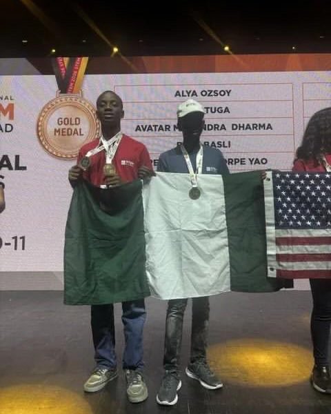 PulseNigeria247's tweet photo. HISTORIC WIN FOR NIGERIA! 🇳🇬🏅

Three students have won FOUR gold medals at the 2026 International STEM Olympiad Grand Finale in Rome, Italy. https://t.co/ADoLmLhhQl