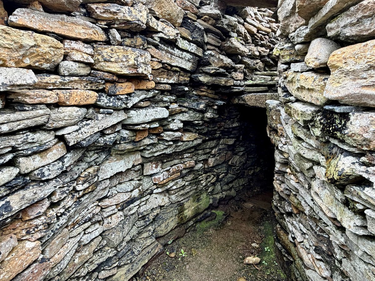 KPW1453's tweet photo. An intramural passage at Gurness Broch on the west mainland of Orkney. The Iron Age broch was built around 200-100BC, and then abandoned around AD100. 📸 My own. #WallsOnWednesday #GurnessBroch #Prehistory #Orkney https://t.co/hXXuJUyeBY
