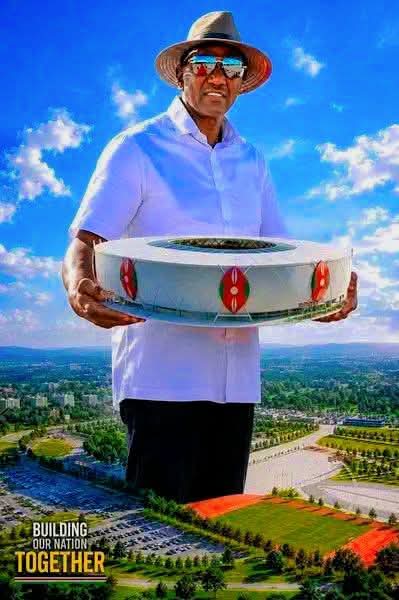 Georgeruto001's tweet photo. President Jomo Kenyatta delivered City Stadium during his 15 years in office.

President Daniel arap Moi delivered both Nyayo Stadium and Kasarani during his 24 years.

President Mwai Kibaki? None in 10 years.

President Uhuru Kenyatta? None in another 10 years.

President William Ruto? 

The construction of the Raila Odinga Stadium is underway after just 3 years in office.

Facts speak louder than slogans.

While others keep chanting "WANTAM," this administration is putting up lasting national infrastructure. 

William RUTO is doing it.

You got it.