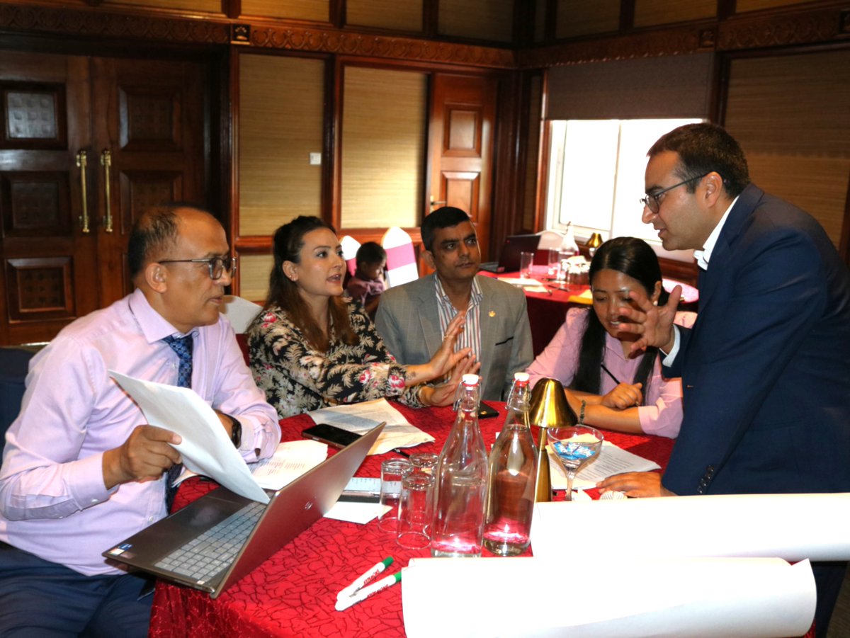 IOMnepal's tweet photo. From 3-5 July, #ENGINProject consultation brought together government, diaspora, development partner &amp; global experts to explore how Nepal's diaspora can boost jobs, innovation &amp; sustainable development. Outcomes will contribute to Nepal's strategic diaspora engagement framework. https://t.co/E0hMibztjj