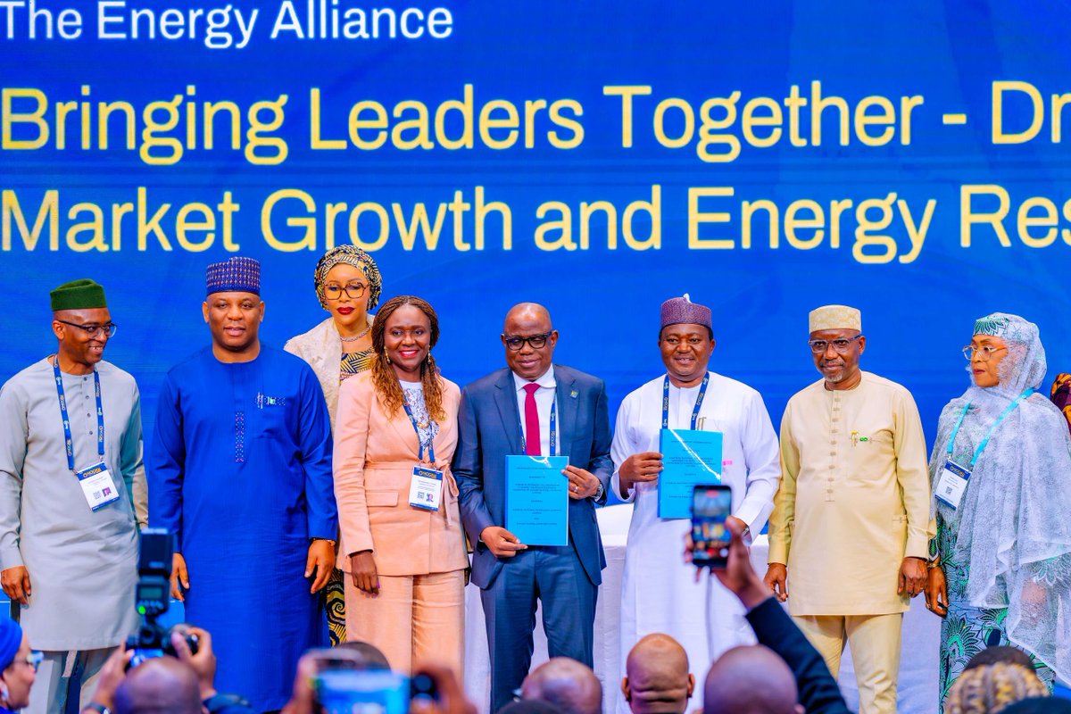 nnpclimited's tweet photo. PRESS RELEASE

At NOG Energy Week, NNPC, Partners Sign Landmark Gas Agreements
... Deals Set to Catalyse Industrial Growth, Enhance Nigeria’s Energy Security

The Nigerian National Petroleum Company Limited (NNPC Ltd) has announced the signing of six strategic agreements with key partners, ranging from Memorandum of Understanding (MoU), Gas Supply Agreement (GSA), and other gas transportation deals, marking a significant milestone in Nigeria's journey towards industrial revitalisation and enhanced energy security.

The agreements, executed on the sidelines of the ongoing 25th NOG Energy Week, in Abuja on Tuesday, include: an MoU with Ajaokuta Steel Company Limited (ASCL); a Gas Sale Aggregation Agreement (GSAA) with Ajaokuta Steel Company Limited (ASCL); a GSA with UTM FLNG; a Network Entry Agreement with Chevron Nigeria Ltd; a Network Entry Agreement with AGPC; and a Network Entry Agreement with NNPC Exploration & Production Ltd (NEPL).

Read the full press release when you visit https://t.co/jeNNHdNf1g