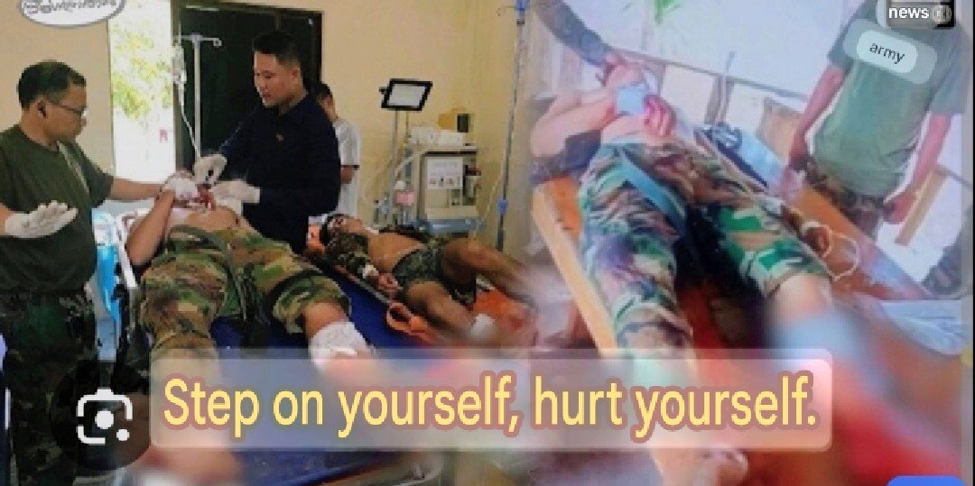 Annop01's tweet photo. @Dr_Hunmanet_PM The Cambodian leader speaks of "need peace," but Cambodian soldiers at the border harass Thai troops almost daily. And then the Cambodians forgot they had laid landmines, and now they are being affected by them. "What goes around comes around." https://t.co/cPq3JzhUmw
