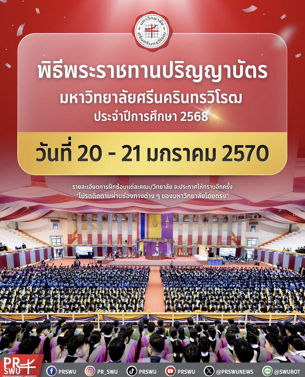 DzungChen2021's tweet photo. The day of Master Orm Kornnaphat's graduation ceremony has finally come ✨🎉🎉🎉🎉
#ทีมมศว #SWUGrad
#SWUGrad68 #รับปริญญา
#รับปริญญามศว
#OrmKornnaphat #ออมกรณ์นภัส https://t.co/Slbn430v3u