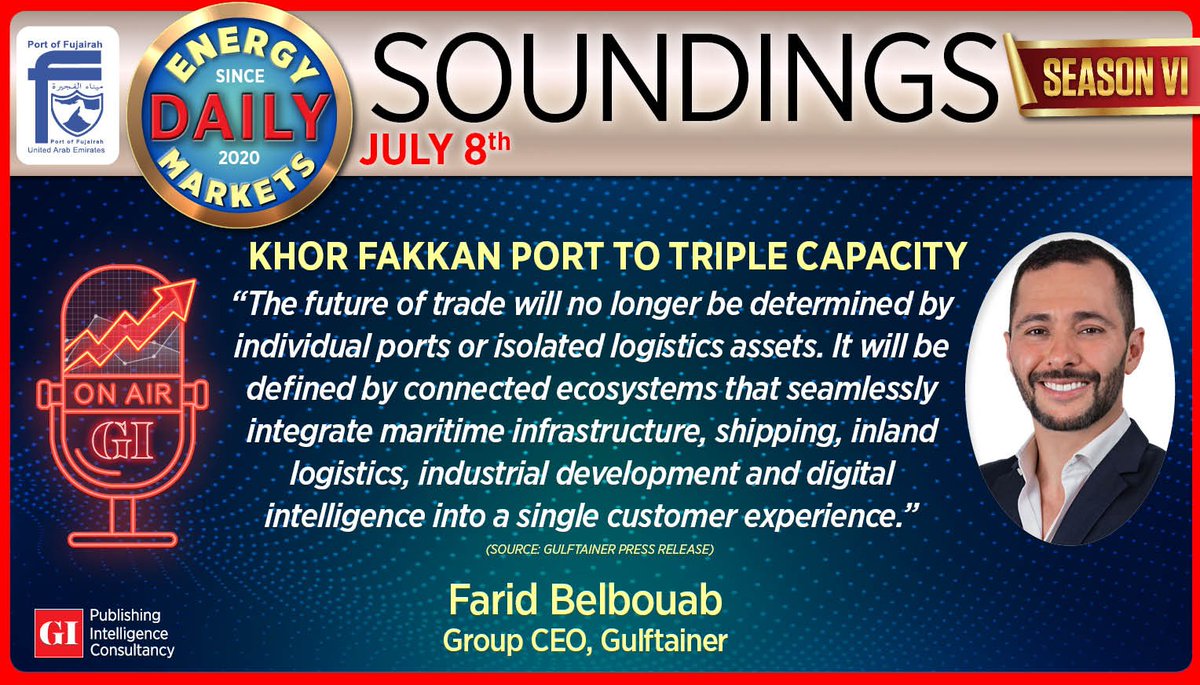 gulf_intel's tweet photo. Khor Fakkan Port is set to triple its capacity, reinforcing its role as a strategic logistics hub and highlighting the growing importance of integrated maritime infrastructure, inland logistics, and digital intelligence in shaping the future of global trade.

@Gulftainer #KhorFakkan #PortDevelopment #Logistics #Shipping #Maritime #SupplyChain #DigitalTransformation #Trade #EnergyMarkets