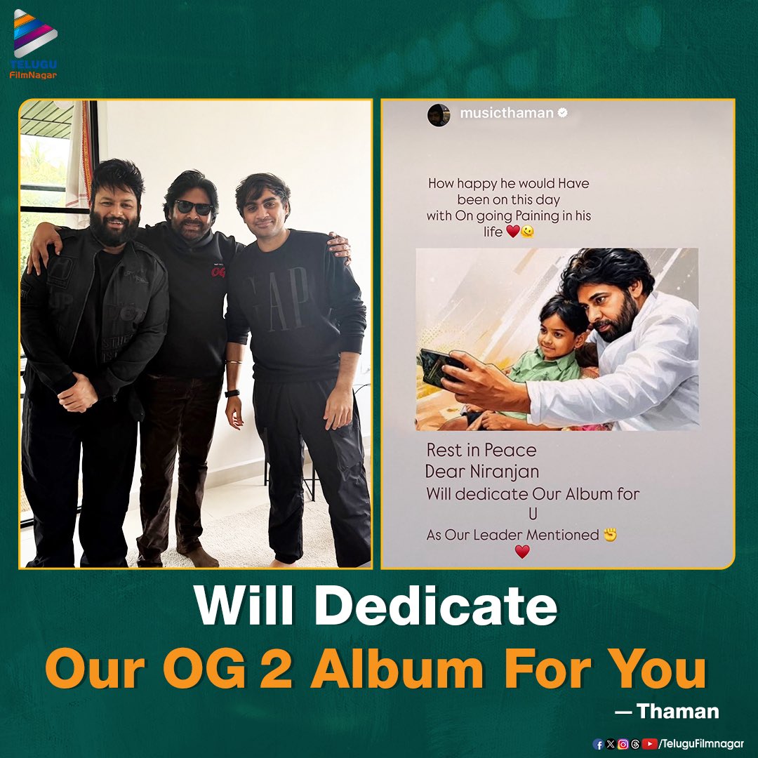 Pavankalyan1710's tweet photo. #PawanKalyanAn emotional gesture from Music Director #Thaman as he dedicates #OG2 album to late Power Star #PawanKalyan’s fan Niranjan ❤️🙌 https://t.co/y2s4myA5eR