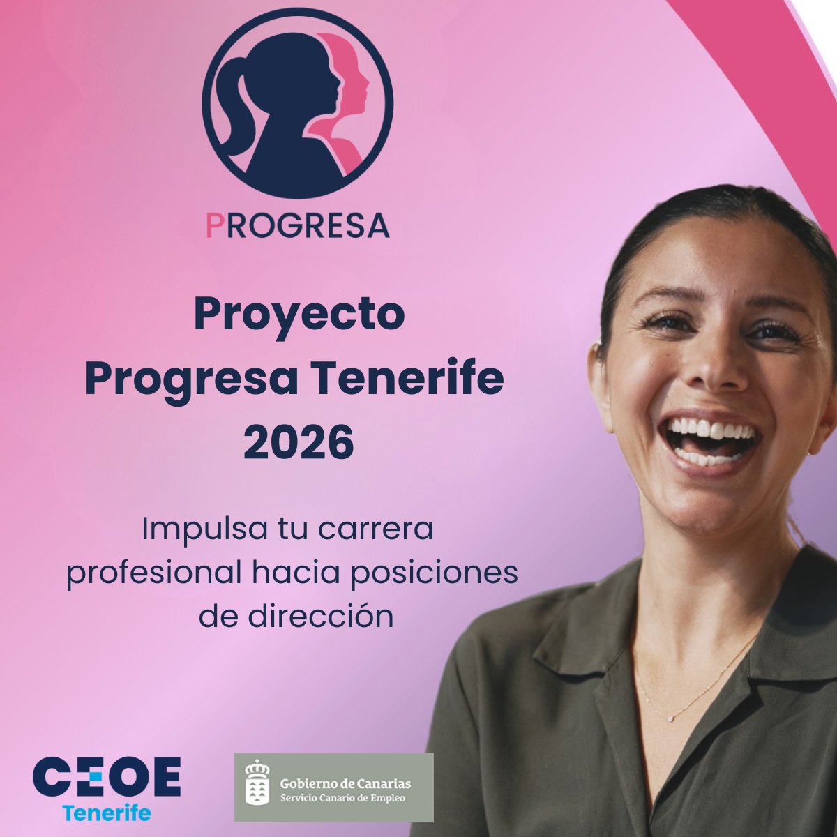 CEOE_ES's tweet photo. 🚀CEOE y @ceoetenerife impulsa una nueva edición de #Progresa, el programa que acompaña a mujeres con talento en su camino hacia puestos de dirección
La comunidad sigue creciendo en Canarias♀️
📍21 de julio | Tenerife
➕https://t.co/5Yt1W8UqeJ
#SoyProgresa #ItinerarioPromociona https://t.co/0G7T6qATJI