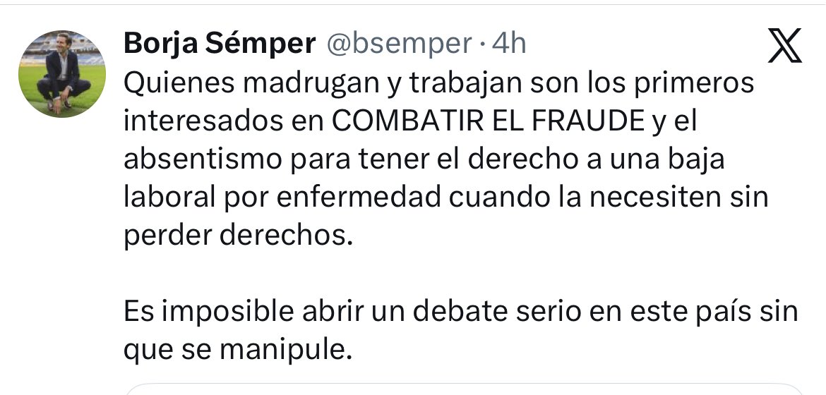 Saramurcia's tweet photo. Qué mandaran a intentar arreglar el enésimo desaguisado de @NunezFeijoo a un señor que ha estado de baja laboral por enfermedad un año con su sueldo íntegro dice mucho del escaso nivel del @ppopular. https://t.co/V0LNuaMKfX