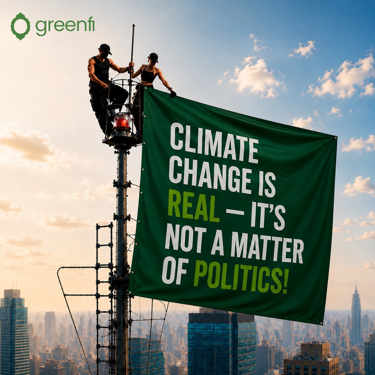 GreenFi_AI's tweet photo. The climate doesn't vote. It just changes.

Whether we believe in it or not, climate risk is already reshaping businesses, supply chains, economies, and communities. 

Reach us: https://t.co/RC4jcFCLBo

#ClimateChange #ClimateRisk #ESG #Sustainability #GreenFi https://t.co/Vtm39aFwiP